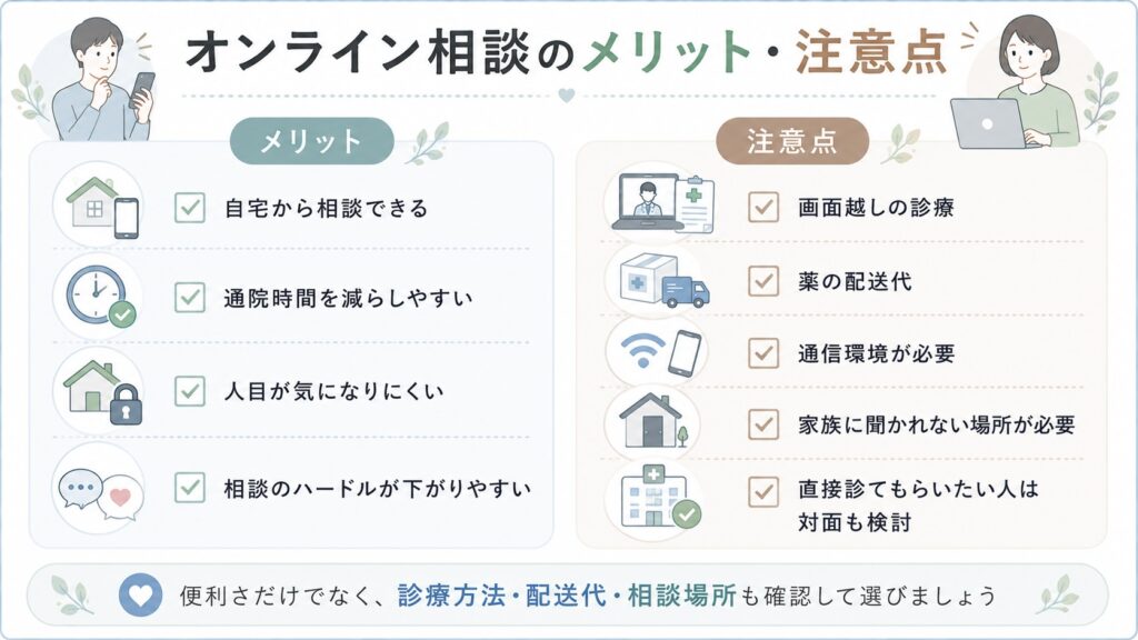 オンライン相談のメリット・注意点