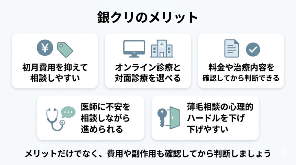 銀クリのメリット整理