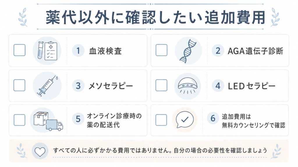 銀クリの追加費用チェックリスト